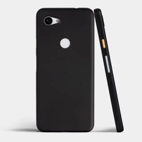 Étui Coque de protection arrière ultra fin et souple en silicone TPU Jelly pour Google Pixel 3a, noir