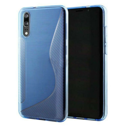 Étui Coque de protection arrière ultra fin et souple en silicone TPU Jelly pour Huawei P20, bleu