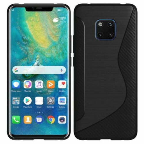 【CSmart】 Ultra Thin Soft TPU Silicone Jelly Bumper Back Cover Case for Huawei Mate 20 Pro, Black