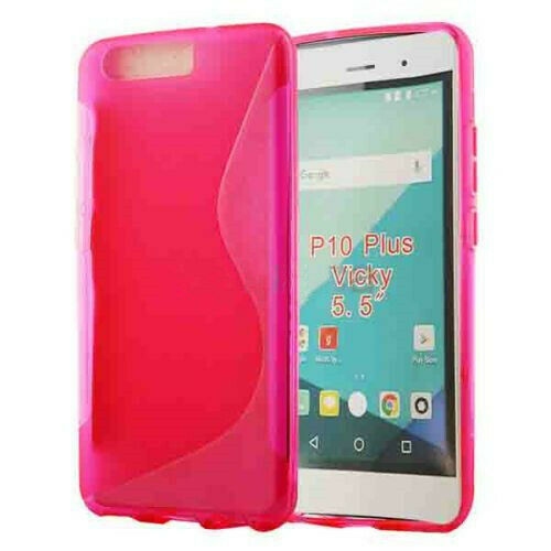 Ultra Thin Soft TPU Silicone Jelly Bumper Back Cover Case for Huawei P10 Plus, Hot Pink