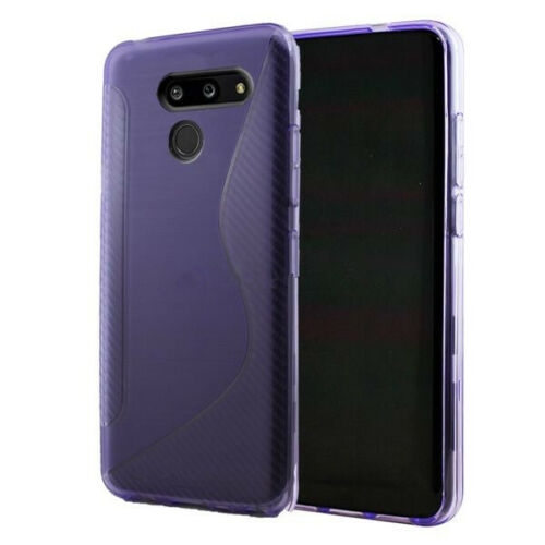 Étui Coque de protection arrière ultra fin et souple en silicone TPU Jelly pour LG G8, violet