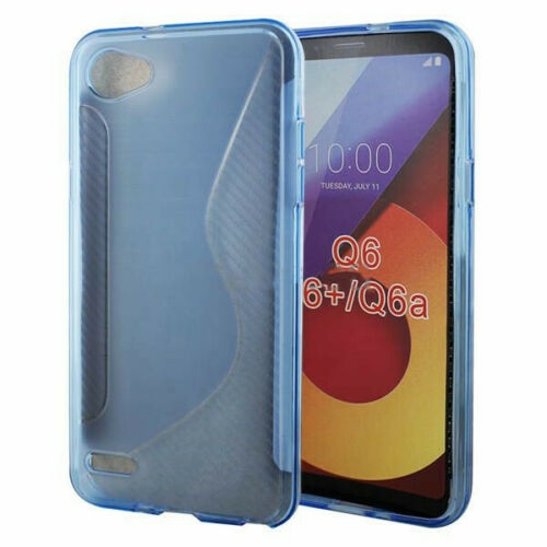 【CSmart】 Ultra Thin Soft TPU Silicone Jelly Bumper Back Cover Case for LG Q6, Blue