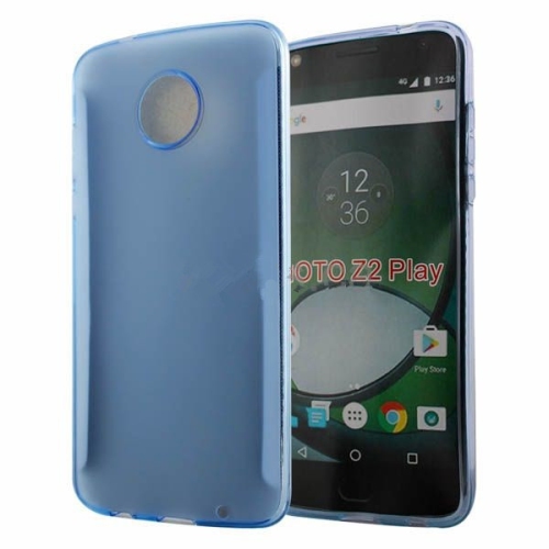 【CSmart】 Ultra Thin Soft TPU Silicone Jelly Bumper Back Cover Case for Motorola Z2 Play, Blue