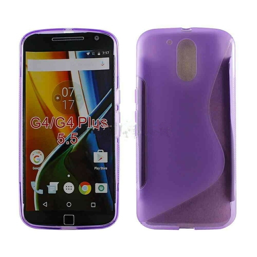 Étui en silicone souple ultramince Jelly Bumper pour Moto G4/G4 plus de Motorola, violet