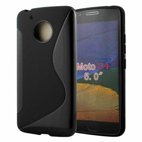 Ultra Thin Soft TPU Silicone Jelly Bumper Back Cover Case for Motorola Moto E4, Black