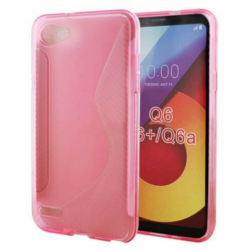 【CSmart】 Ultra Thin Soft TPU Silicone Jelly Bumper Back Cover Case for LG Q6, Hot Pink