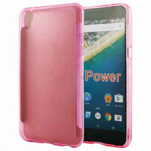 Ultra Thin Soft TPU Silicone Jelly Bumper Back Cover Case for LG X Power 1, Pink