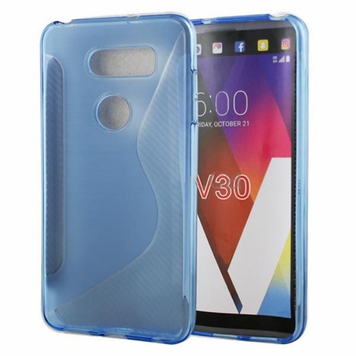【CSmart】 Ultra Thin Soft TPU Silicone Jelly Bumper Back Cover Case for LG V30, Blue