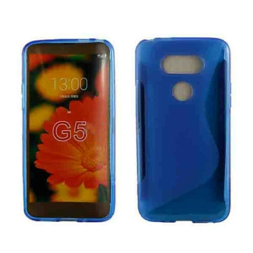 Étui Coque de protection arrière ultra fin et souple en silicone TPU Jelly pour LG G5, bleu