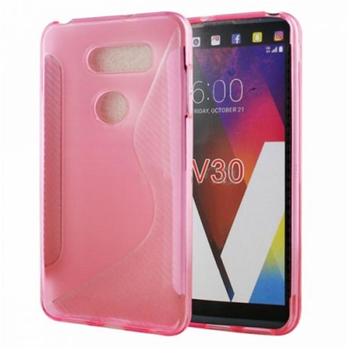【CSmart】 Ultra Thin Soft TPU Silicone Jelly Bumper Back Cover Case for LG V30, Hot Pink