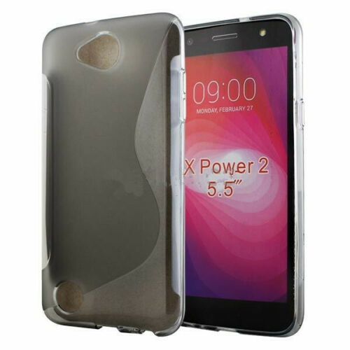 Coque arrière ultra fine en silicone TPU Jelly Bumper pour LG X Power 2, Smoke
