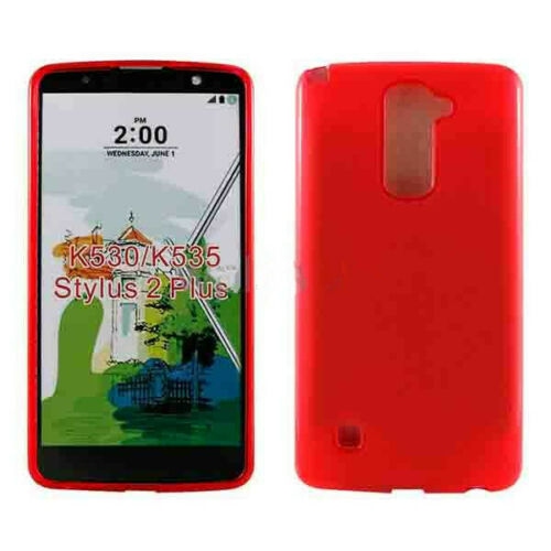 【CSmart】 Ultra Thin Soft TPU Silicone Jelly Bumper Back Cover Case for LG Stylo 2 / Stylo 2 Plus, Red
