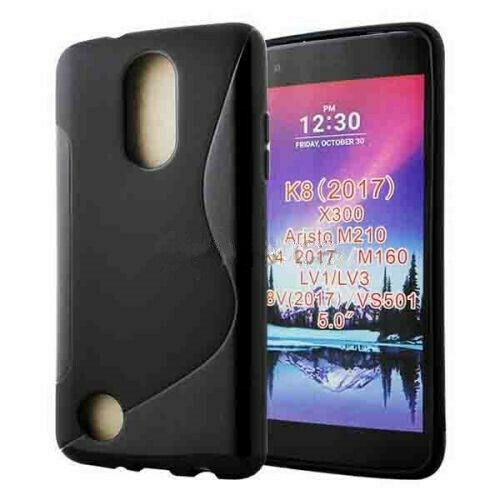Étui Coque de protection arrière ultra fin et souple en silicone TPU Jelly pour LG K4 2107, noir