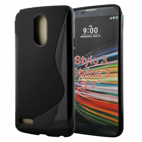 【CSmart】 Ultra Thin Soft TPU Silicone Jelly Bumper Back Cover Case for LG Stylo 3 / Stylo 3 Plus, Black