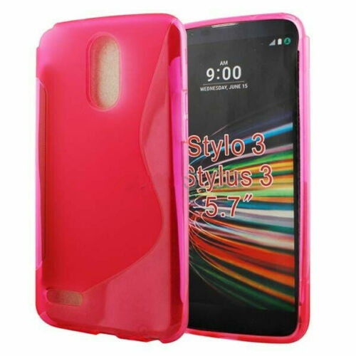 【CSmart】 Ultra Thin Soft TPU Silicone Jelly Bumper Back Cover Case for LG Stylo 3 / Stylo 3 Plus, Hot Pink