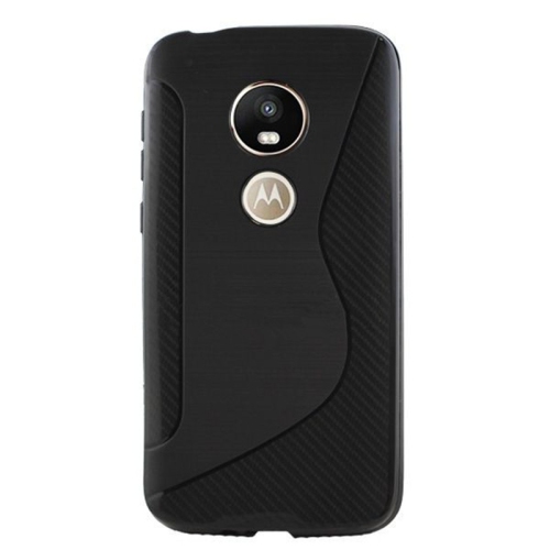 CSMART  【】 Ultra Thin Soft Tpu Silicone Jelly Bumper Back Cover Case for Motorola G6 Play In Black