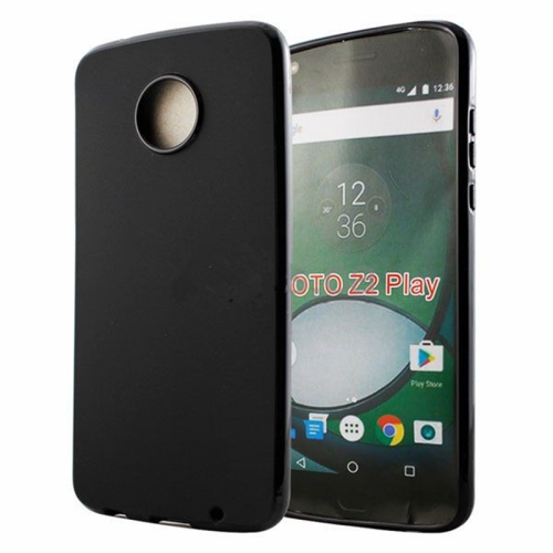【CSmart】 Ultra Thin Soft TPU Silicone Jelly Bumper Back Cover Case for Motorola Z2 Play, Black