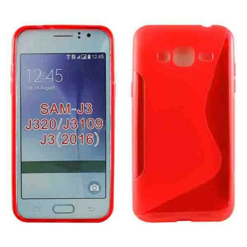 【CSmart】 Ultra Thin Soft TPU Silicone Jelly Bumper Back Cover Case for Samsung Galaxy J3 2016, Red