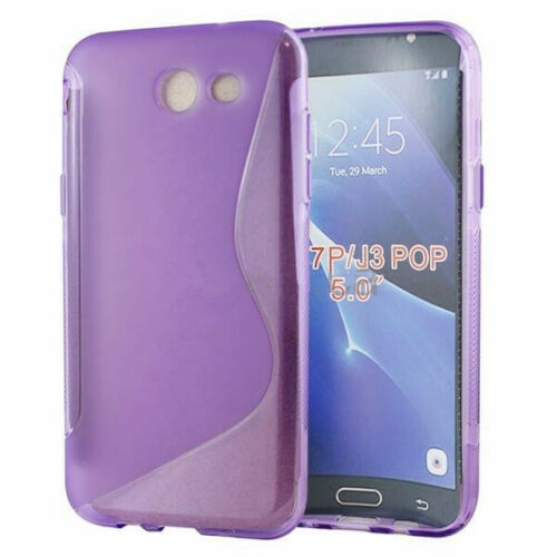 Étui Coque de protection arrière ultra fin et souple en silicone TPU gelée pour Samsung Galaxy J3 Prime / J3 2017, violet