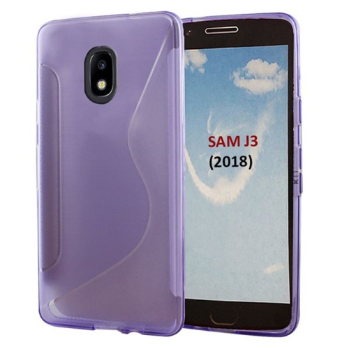 【CSmart】 Ultra Thin Soft TPU Silicone Jelly Bumper Back Cover Case for Samsung Galaxy J3 2018, Purple