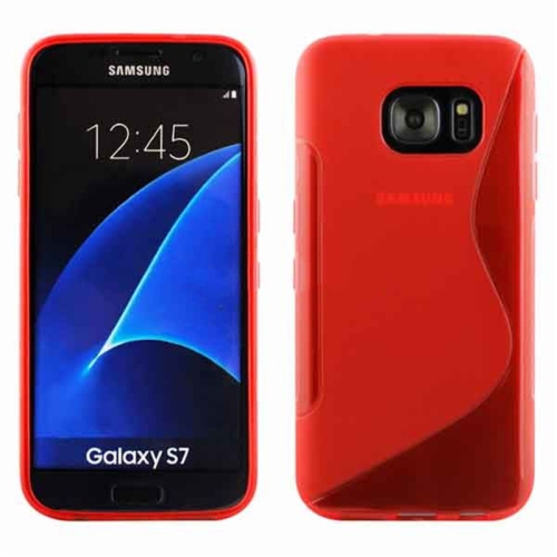 【CSmart】 Ultra Thin Soft TPU Silicone Jelly Bumper Back Cover Case for Samsung Galaxy S7, Red