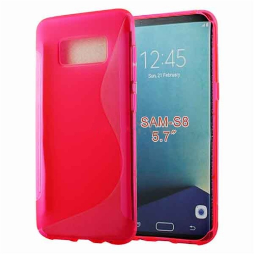 【CSmart】 Ultra Thin Soft TPU Silicone Jelly Bumper Back Cover Case for Samsung Galaxy S8, Hot Pink