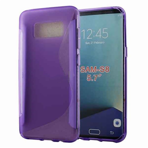 【CSmart】 Ultra Thin Soft TPU Silicone Jelly Bumper Back Cover Case for Samsung Galaxy S8, Purple