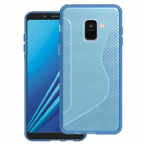 【CSmart】 Ultra Thin Soft TPU Silicone Jelly Bumper Back Cover Case for Samsung Galaxy A8 2018, Blue