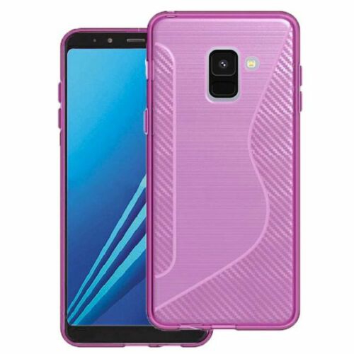【CSmart】 Ultra Thin Soft TPU Silicone Jelly Bumper Back Cover Case for Samsung Galaxy A8 2018, Hot Pink