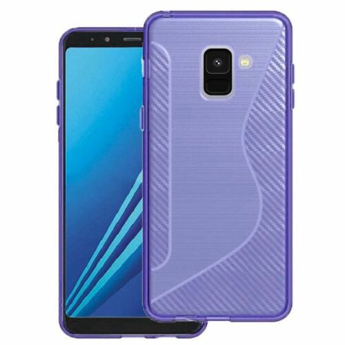 【CSmart】 Ultra Thin Soft TPU Silicone Jelly Bumper Back Cover Case for Samsung Galaxy A8 2018, Purple