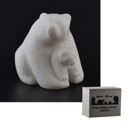 Matsuda HD Marble Stone - Mother Bear w/ Cub