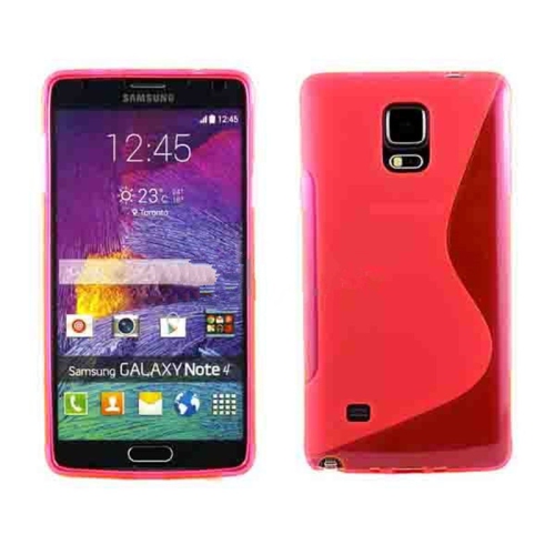 【CSmart】 Ultra Thin Soft TPU Silicone Jelly Bumper Back Cover Case for Samsung Note 4, Pink