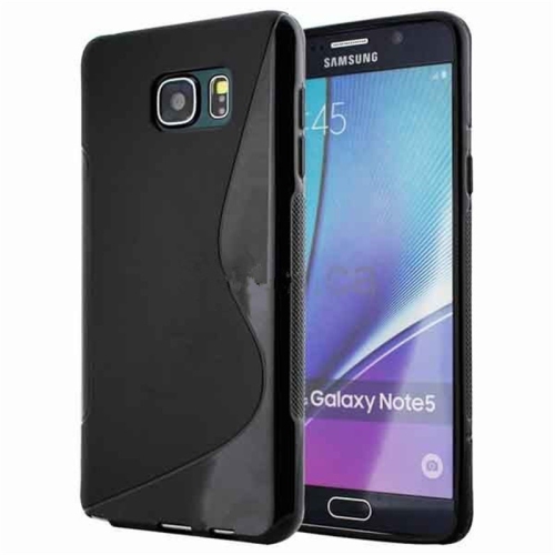 【CSmart】 Ultra Thin Soft TPU Silicone Jelly Bumper Back Cover Case for Samsung Note 5, Black