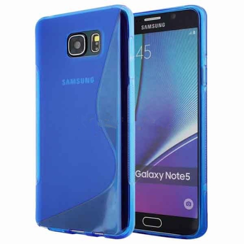 【CSmart】 Ultra Thin Soft TPU Silicone Jelly Bumper Back Cover Case for Samsung Note 5, Blue