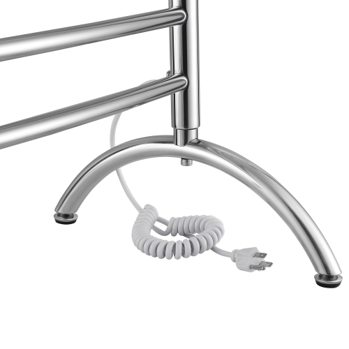 Ancona Imperia OBT 3 in 1, 8-Bar Towel Warmer with Integrated On-Board Timer in Polished Stainless Steel