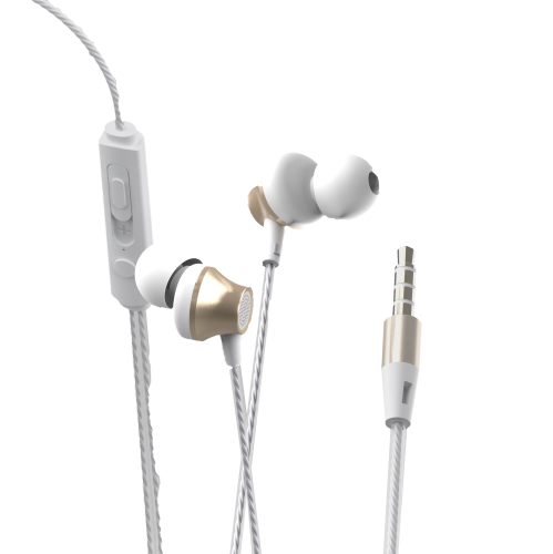 Devia Metal In-ear Wired Earphone with Remote and Mic, Silver