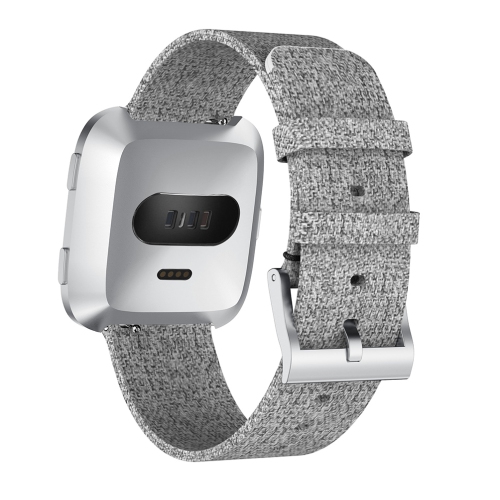 StrapsCo Canvas Watch Band Strap for Fitbit Versa - Grey
