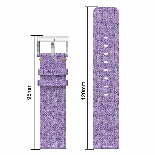 StrapsCo Canvas Watch Band Strap for Fitbit Versa - Purple