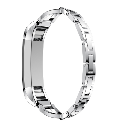 StrapsCo Alloy Watch Bracelet Band Strap with Rhinestones for Fitbit Alta & Alta HR - Silver