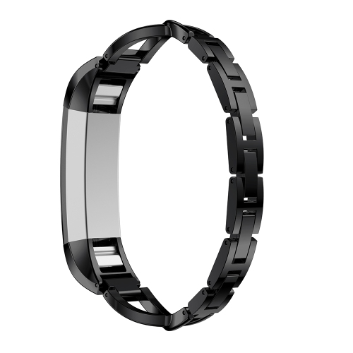 StrapsCo Alloy Watch Bracelet Band Strap with Rhinestones for Fitbit Alta & Alta HR - Black
