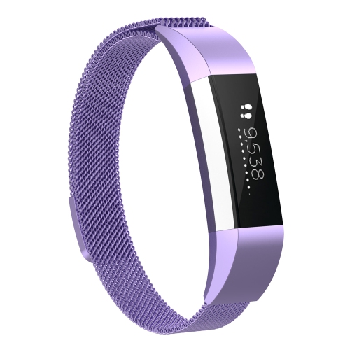 StrapsCo Stainless Steel Milanese Mesh Watch Band Strap for Fitbit Ace - Purple