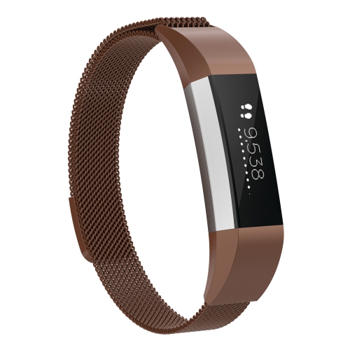 StrapsCo Stainless Steel Milanese Mesh Watch Band Strap for Fitbit Ace - Brown