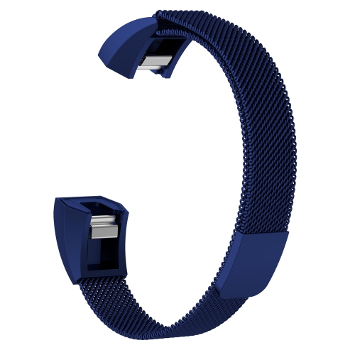 Bracelet en acier inoxydable maillé milanais de StrapsCo pour Apple Ace de Fitbit - Bleu