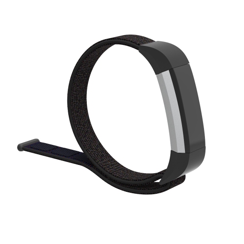 StrapsCo Woven Nylon Watch Band Strap for Fitbit Alta & Alta HR - Black