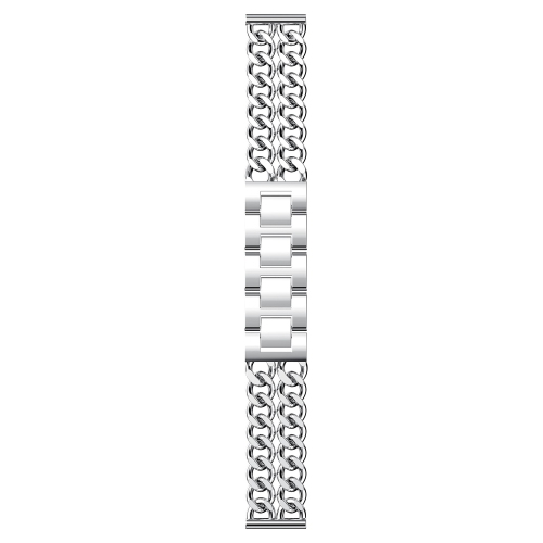 StrapsCo Alloy Chain Link Watch Bracelet Band Strap for Fitbit Versa - Silver