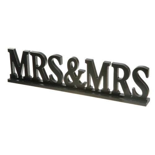 WOODEN MRS & MRS TABLE SIGN