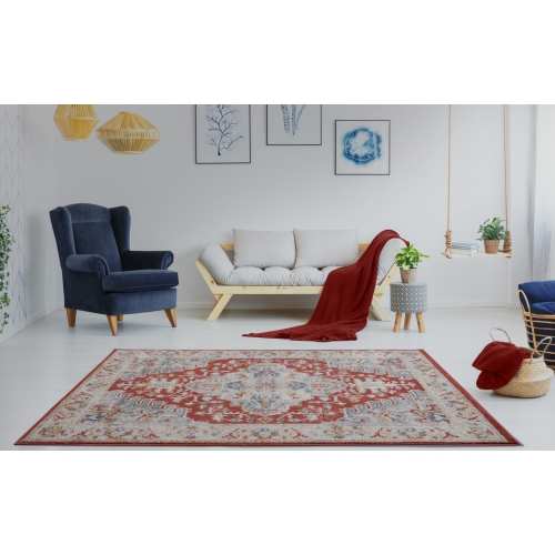 Ladole Rugs Meshkabad Cream Beige Antique Persian Indoor Area Rug Carpet, 5x7