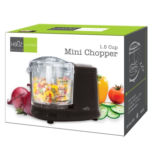 Hauz AMC929 One Touch Electric Chopper 1.5 Cups 100W Black