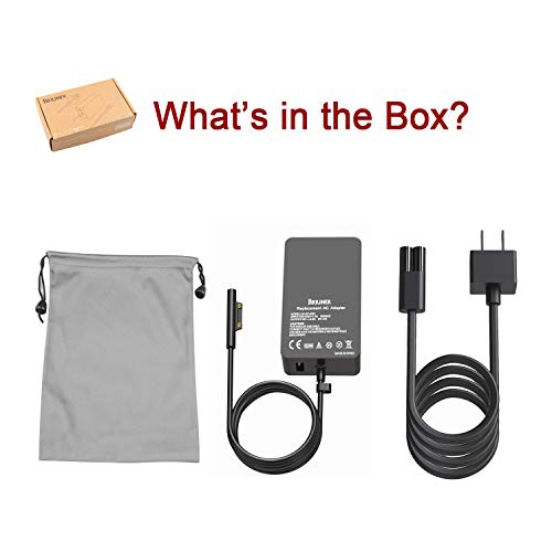 Surface Charger 65W 15V 4A Power Supply Compatible for Surface Book, Surface Laptop, Surface Pro, Pro 4, Pro 3 with 2M