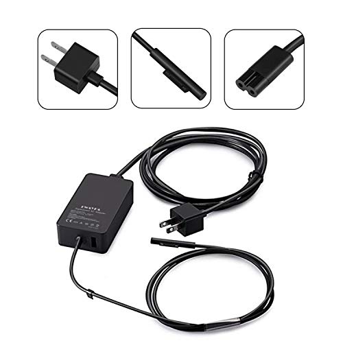 Surface Pro Surface Laptop Charger, 44W 15V 2.58A Power Supply Compatible Microsoft Surface Pro 6 Pro 4 Pro 3 Surface Laptop